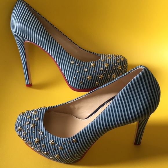 Gianni Bini Shoes - 8M STARS & STRIPES 4.5” high heel pumps platform